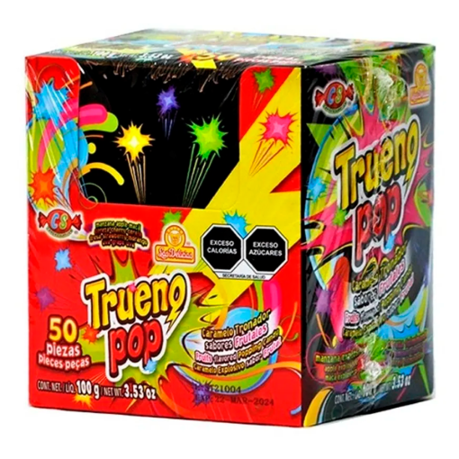 Imagen de DULCE LAS DELICIAS TRUENO POP 50 PZS