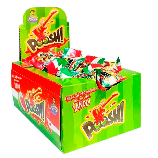 Imagen de Chicle  Exh Chicle Arcor Poosh Sandia Arcor Sandia 40 PZS