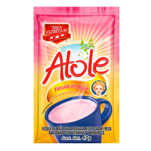 Imagen de Atole 3 Estrellas Fresa 47 GRS