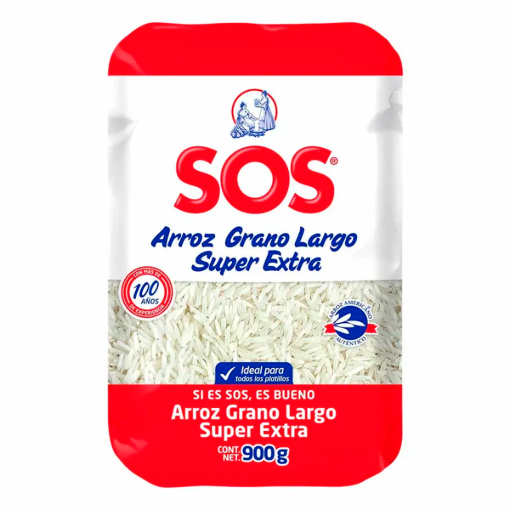 Imagen de Arroz SOS ROJO Largo Super Extra 900 GRS