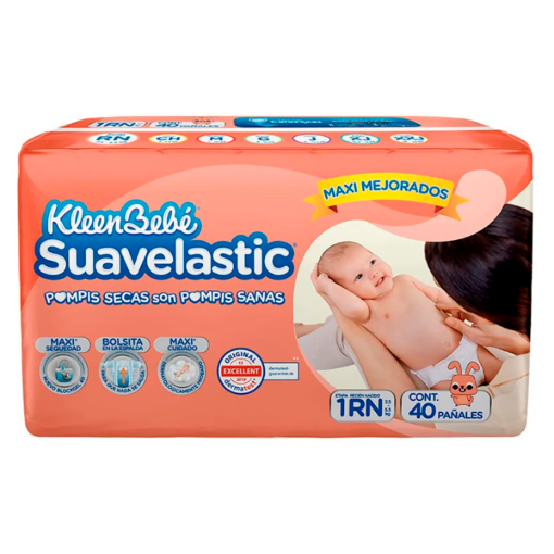 Imagen de Pañal Kleen Bebe Suavelastic Recién Nacido 40 PZS