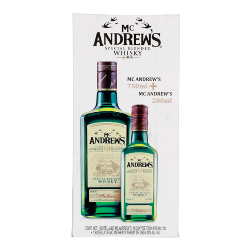 Imagen de Whisky Mc Andrews+1Pz 200Ml 750 MLL