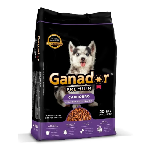 Imagen de CROQUETAS GANADOR PREMIUM CACHORRO RAZAS PEQUEÑAS Y MEDIANAS 20 KGS
