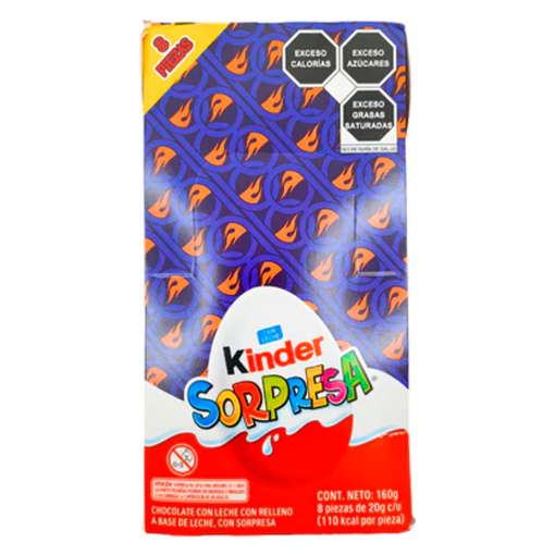 Imagen de Chocolate Huevitos Kinder Sorpresa Hotwheels 8Pzas 8 PZS