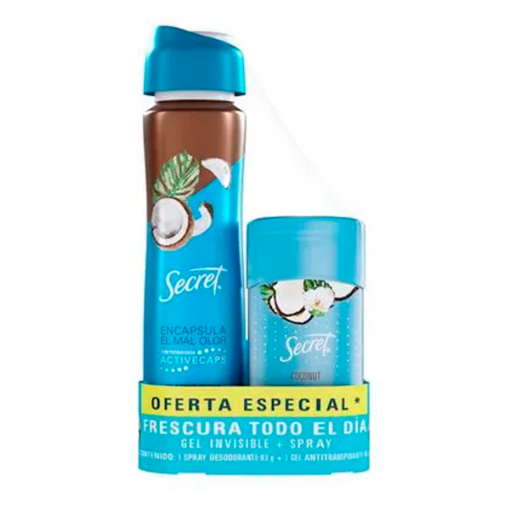 Imagen de Deo Secret Aer Coco M+Gel45Grs Secret 150 MLL