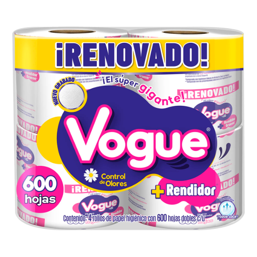 Imagen de Higienico Vogue Gigante Manzanilla  4 PZS