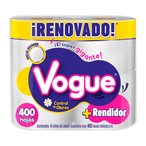 Imagen de Higienico Vogue Gigante Manzanilla 4 PZS