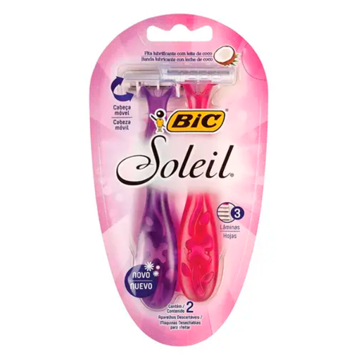 Imagen de Exhibidor Rastrillo Bic Soleil Women Blíster 3 piezas 2 PZS