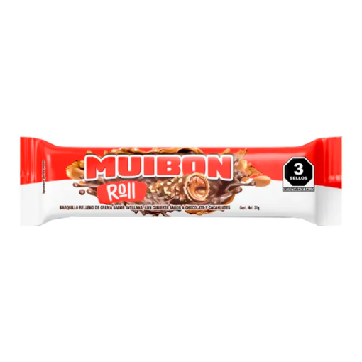 Imagen de Chocolate Muibon Roll Relleno de Avellana 21 GRS