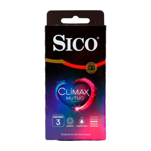 Imagen de Preservativos Sico Clímax Mutuo 3 PZS