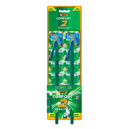 Imagen de Rastrillo Bic Comfort 2 Sensitive + 2 Piezas 12 PZS