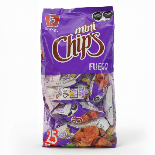 Imagen de Exhibidor Barcel Mini Chips Fuego 18 GRS