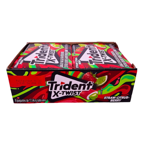 Imagen de Exhibidor Chicle Trident Twist Fresa Limón 17.46 GRS