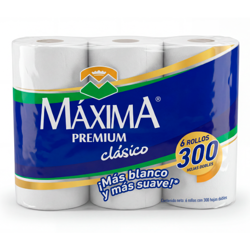 Imagen de Papel Higiénico Máxima Premium Clásico 6 PZS