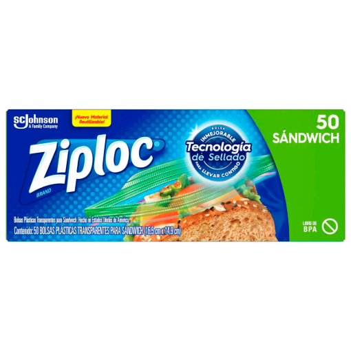 Imagen de Bolsa Para Sandwich Ziploc 50 PZS