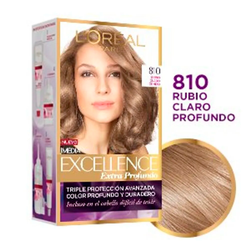 Imagen de Tinte Excellence Creme Tono 810 Rubio Claro Cenizo 1 PZS