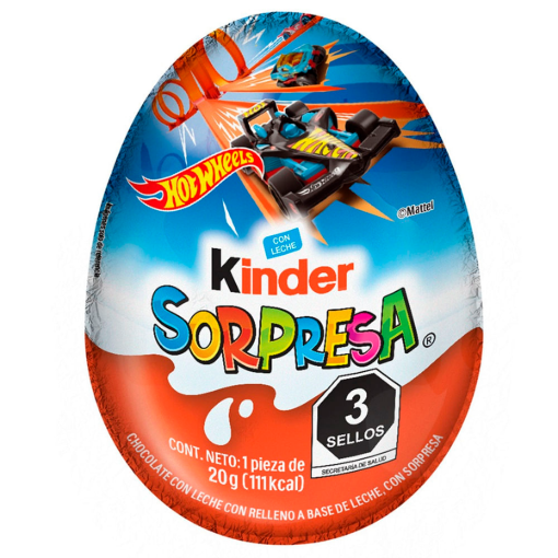 Imagen de Chocolate Kinder Sorpresa Hot Wheels 1 PZS