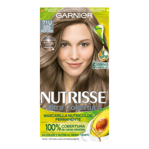 Imagen de Tinte Garnier Nutrisse 7.1 Rubio Ceniza 1 PZS