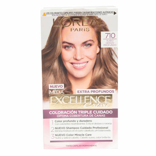 Imagen de Tinte L’Oréal Imedia Excellence 7.10 Rubio Ceniza 1 PZS