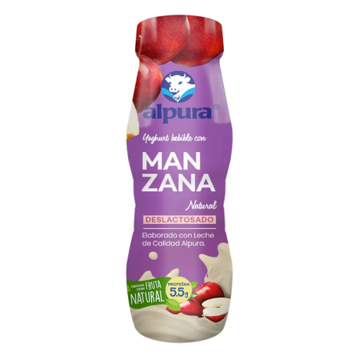 Imagen de Yoghurt Alpura Bebible Deslactosado Manzana 220 Gr 200 GRS