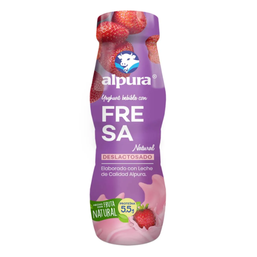 Imagen de Yoghurt Alpura Bebible Deslactosado Fresa 220 Gr 220 GRS