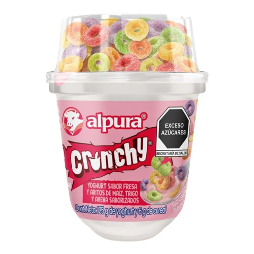 Imagen de Yoghurt Alpura Fresa 125 Gr Con Aros Saborizados 125 GRS