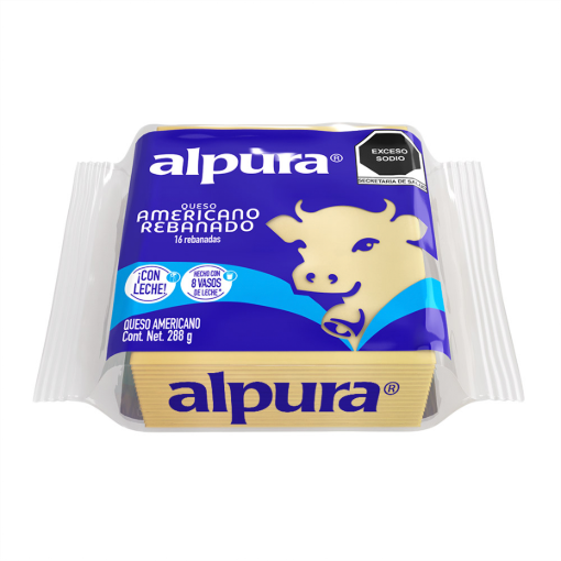 Imagen de Queso Alpura Americano Rebanado 288 Gr 288 GRS