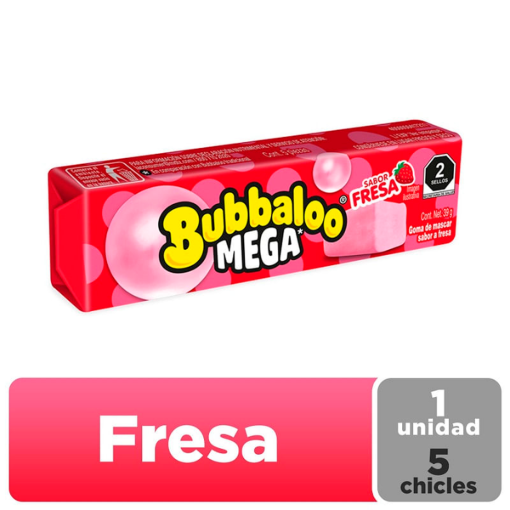 Imagen de Chicle Bubbaloo Mega Fresa 39 GRS