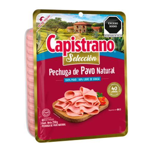 Imagen de Jamon Capistrano Pavo Natural 250 GRS
