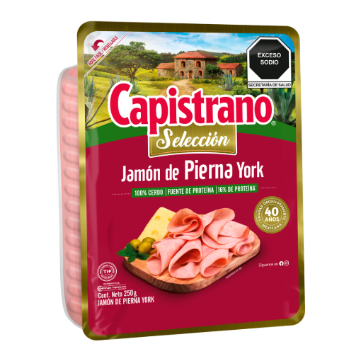 Imagen de Jamón De Pierna Capistrano Tipo York 250 GRS