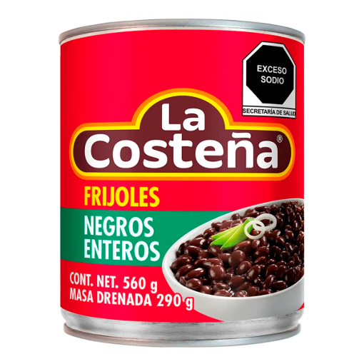 Imagen de Frijol La Costeña Negros Enteros  560 GRS