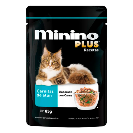Imagen de Alimento Para Gato Ganador Minino Plus Carnitas De Atun  85 GRS