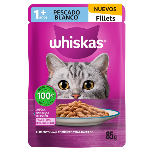 Imagen de Alim Whiskas Pescado Bco Sob 85 GRS