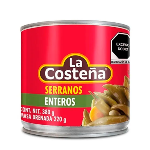 Imagen de Chiles Serranos La Costeña  380 GRS