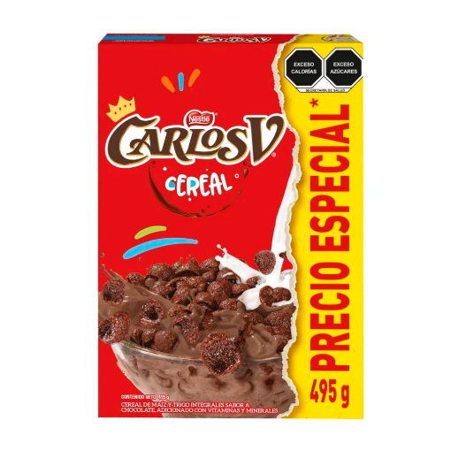 Imagen de Cereal Nestlé Carlos V Sabor Chocolate 495 GRS