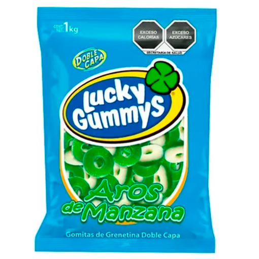 Imagen de Gomita Lucky Gummys Aros de Manzana 1 KGS