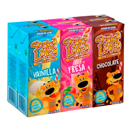 Imagen de Leche Shaka Laka Chocolate Vainilla y Fresa 200 MLL