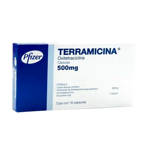 Imagen de Terramicina 500 Mg 16 PZS