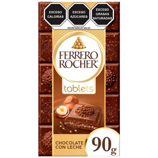Imagen de Chocolate Ferrero Rocher Tablets Chocolate con Leche 90 GRS