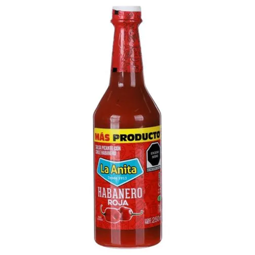 Imagen de Salsa La Anita Habanero Roja Original PET 250 MLL