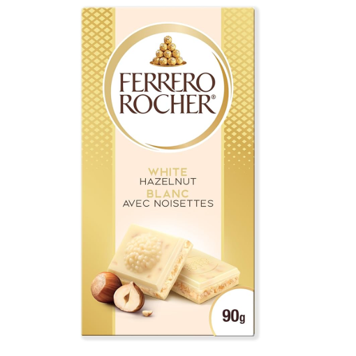 Imagen de Chocolate Ferrero Rocher Tablets Chocolate Blanco 90 GRS