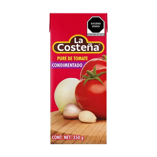 Imagen de Puré de Tomate La Costeña Condimentado Tetra 350 GRS