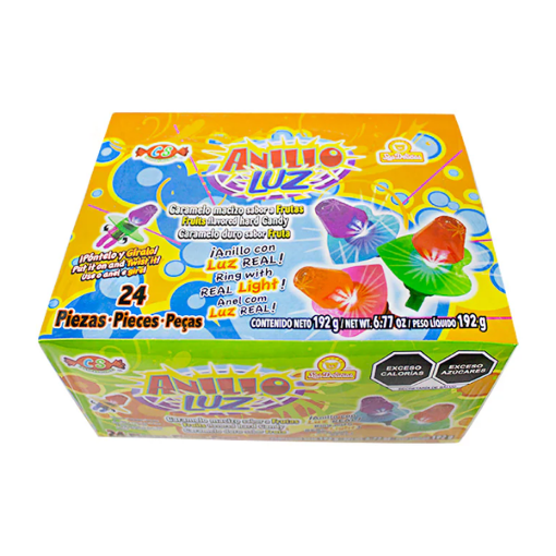 Imagen de Exhibidor Dulces Las Delicias Anillo Luz 8 GRS