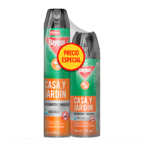 Imagen de Insecticida Baygon Casa y Jardín Aerosol + CYJ 226 ml c/u 380 MLL