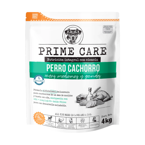 Imagen de Alimento Prime.C Cachorros Razas Medianas/Grandes DHA con Carne de Res/Ácido Fólico 4 KGS