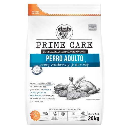Imagen de Alimento Prime.C Adulto Razas Medianas/Grandes Pollo/Cerdo/Remolacha 20 KGS