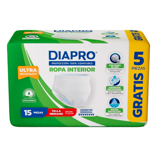 Imagen de Calzón Diapro Mediano +5 Piezas 10 PZS