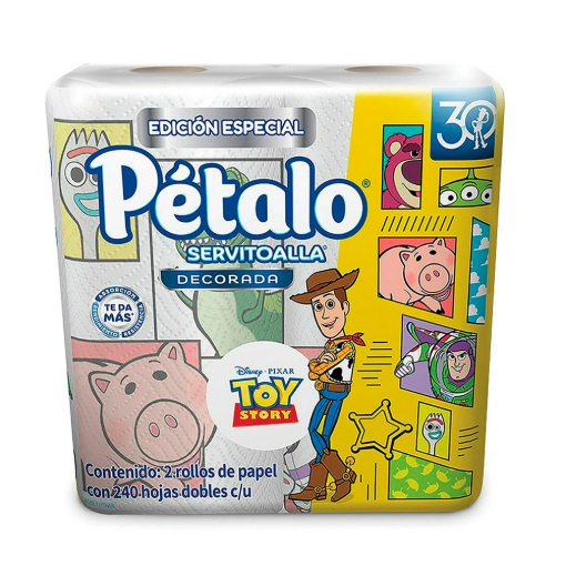 Imagen de Servitoalla Pétalo Toy Story 240 Hojas Dobles 2 PZS