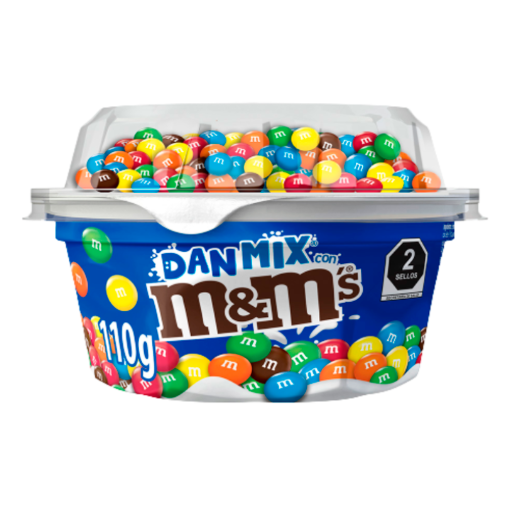 Imagen de Yogurt Danone Dan Vainilla Mix + Chocolate M&M’s N 110 GRS
