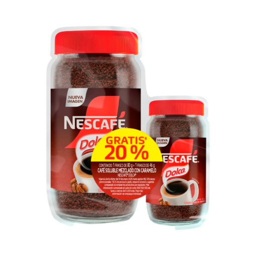 Imagen de Café Nescafé Dolca + Dolca 46 g 80 GRS